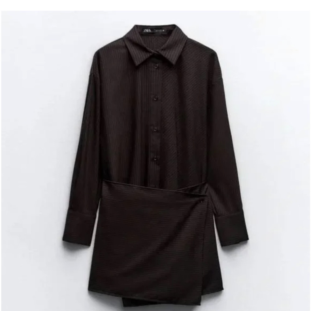 Zara Pinstripe Shirt Dress